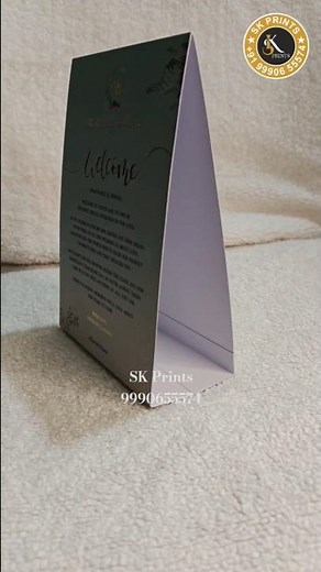 Table Tents Sample | How to fold a tent card | tent Card's golden foil #shorts #yt #cards