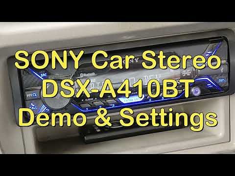 SONY DSX A 410BT Car Stereo Demo & Settings