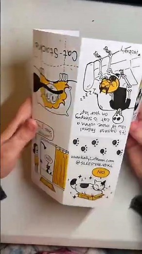 how to fold a mini zine - mini zine - single page zine - art business tips - comics