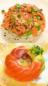 🍣🍩 Made with H Mart’s fresh sushi-grade salmon, tuna, and authentic Japanese seasonings, they’re fancy yet simple to prepare and super satisfying. Once you start making them, they might just be enough to curb your sushi cravings... or maybe they’ll make you want even more!⁠ ⁠ Check the comment for the full recipe! | H Mart