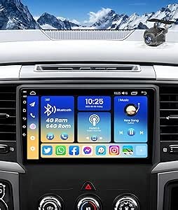 8Core 4G+64G Car Radio for Dodge Ram 1500 2500 2013-2018: Wireless CarPlay/Android Auto 9'' Touch Screen Android 13 Stereo for Ram 1500 Radio Upgrade Bluetooth 5G WiFi GPS FM/RDS (Only fit Manual AC)
