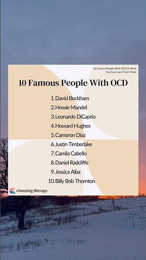 10 Famous People with Obsessive Compulsive Disorder (OCD)