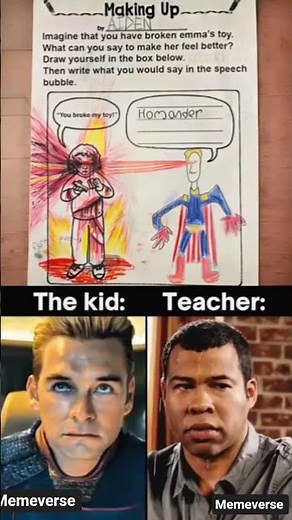 When the Homework Turns Into a Threat 😭🔥 #KidLogic #TeacherStruggles #MemeTime #UnhingedArt