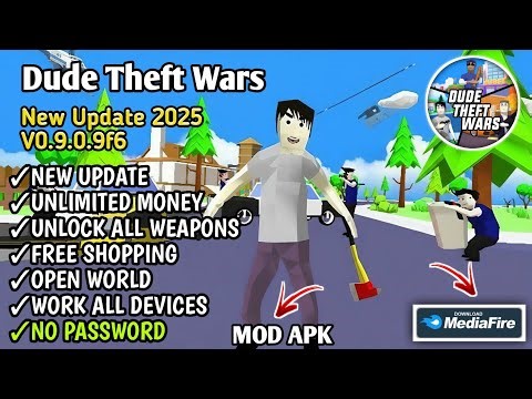 Dude Theft Wars Mod Apk v0.9.0.9f6 | Unlimited Money & Unlock All