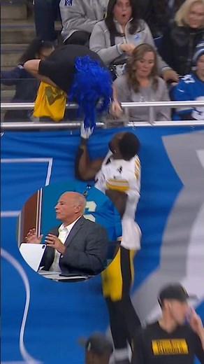 Crazy scene in Detroit with D.K. Metcalf and the Lions’ fan 😳 #lions #steelers