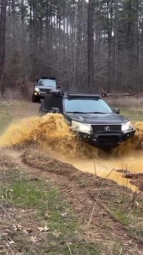 Toyota 4Runner, Lexus GX460, and Lexus GX470 ripping through a mud hole in the Ozarks #offroad #gx470 #lexus #toyota #4runner