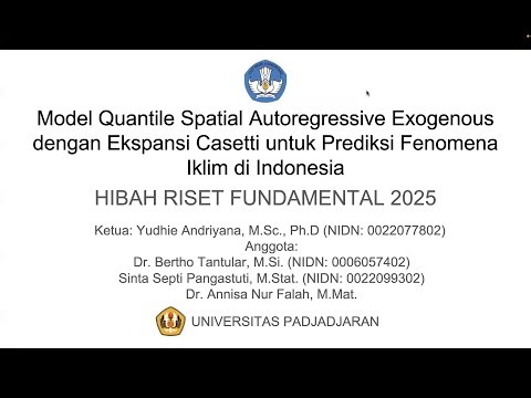 Model Quantile SARX dengan Ekspansi Casetti untuk Prediksi Fenomena Iklim di Indonesia