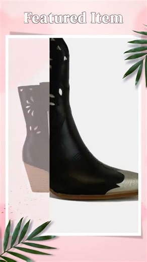 Beast Fashion Cut-Out Floral Embroidery Boots