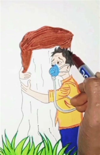 Save tree 🌳save world 🌍 #viralvideoDeep meaningart #viralvideo #artdrawing #youtubeshorts#shortvideo