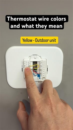 Thermostat installation. What each wire colors means (most of the time) #thermostat #diy #hvactips