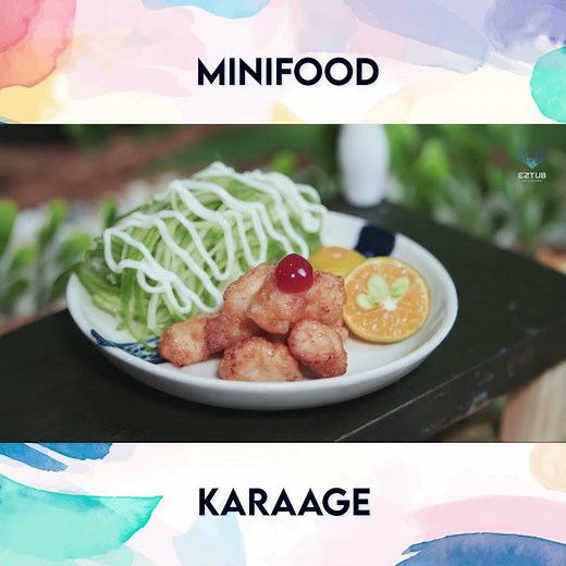 Mini Food「japanese fried chicken 」#ASMR Miniature Cooking