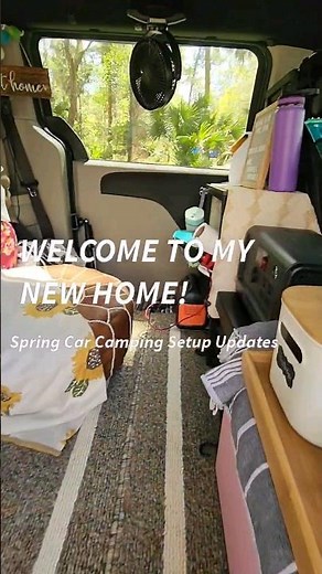 Mini van tour of my new car camping setup & spring updates!