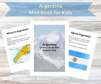 Argentina Mini Book | Country Study | Geography & Culture | Printable for K–3