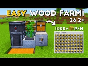 NEW EASIEST WOOD FARM Minecraft Java 26.2+