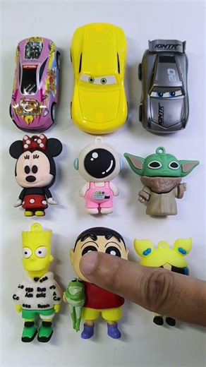 Yellow Car with Minnie Mouse Funny Trend 😂🫣😁