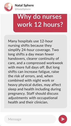 Why do nurses work 12 hours?
