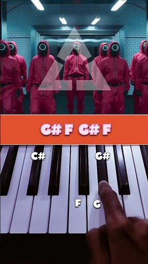 Pink Soldiers (Squid Game) Entry piano tutorial #piano #squidgamepiano #pianotutorial