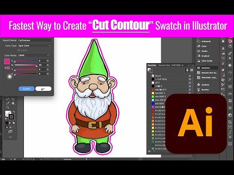 How to create CutContour Color Swatch in Adobe Illustrator for popular RIP software - Fast