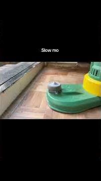 Floor sanding edger in slow motion