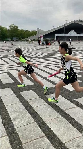 ㉖小学生女子リレーバトンパス練習１ 第2回東京陸協小学生競技会20230604