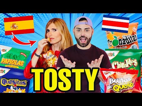 ESPAÑOLA PROBANDO PRODUCTOS de COSTA RICA 🇨🇷 *tosty
