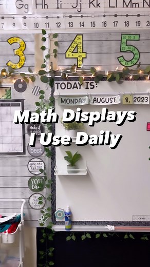 Krystal | 3rd Grade Teacher on Instagram: "MY TOP MATH DISPLAYS 🤩 ☺️ Comment if you need or want any specific links to anything and I can send them your way in a message! I promise to get back to your comment with a message within a day! 🫶🏼 #teachersfollowteachers #teachergram #teachersofinstagram #teacherspayteachers #teacherlife #teacherstyle #mathteacher #teachertips #teacherinspiration #teachingideas #elementaryteacher #teacherlife #classroomorganization #classroomdecor #classroomsetup #h