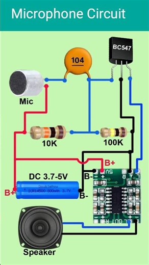 Condenser Microphone Circuit #diagram #microphone #Condenser