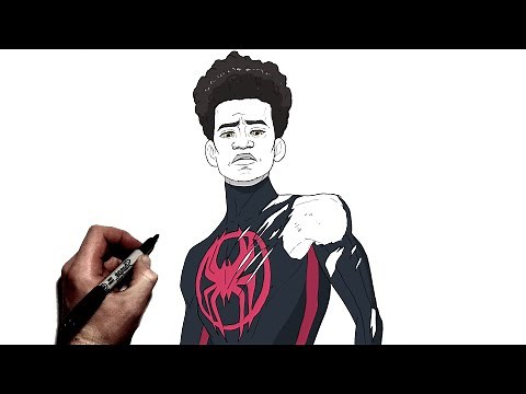 How To Draw Miles Morales | Step By Step | Spiderverse