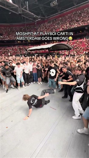 Bro's aura disappeared after falling into the mosh pit at Playboi Carti's Amsterdam show 💀🇳🇱
