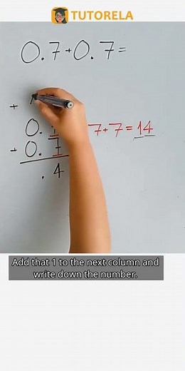 Adding Decimals: 0.7 + 0.7 Explained! #Math #DecimalFractions-Basic