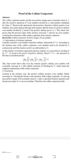 Proof of the Collatz Conjecture