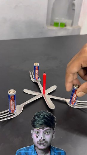1.6M views · 14K reactions | Spoon battery candle experiment #Experiment #Science #TikTok #fblifestyle | Jitendra Magic | Facebook