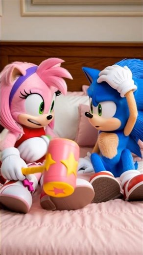 Sonic yelled out of nowhere… and got hit with a hammer by Amy 😂🔨! #shorts #animation