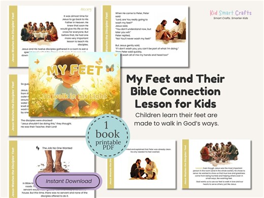 My Feet: Kids Bible Lesson Guide Jesus Story Jesus Washes Disciples’ Feet Bible Story Printable Sunday School & Homeschool Bible Study Pack - Etsy