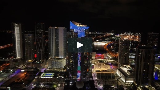 Surfside Collapse Anniversary Memorial Tower Lighting / Paramount Miami Worldcenter
