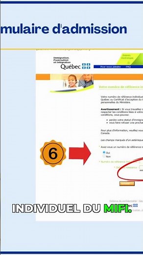 Remplir le formulaire d'admission MIFI