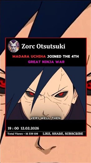 MADARA UCHIHA's first appearance in NARUTO SHIPPUDEN 😈