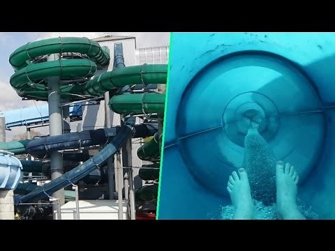 MOST EXTREME WATER SLIDE EVER! Turbo Blitz - Kristall Palm Beach