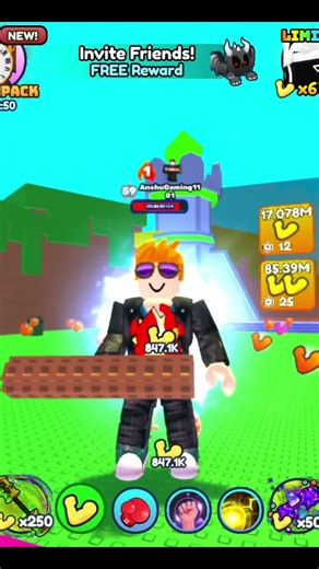 Gain 200 Million Strength In Strong Muscle Simulator Roblox 🤯 | #viral #shorts #bloxy #bloxyawards