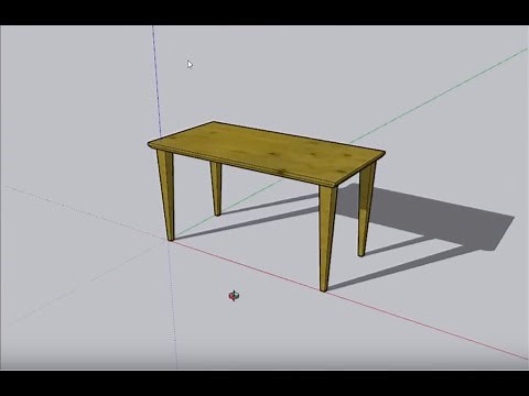 SketchUp 2021 Table with Tapered Legs