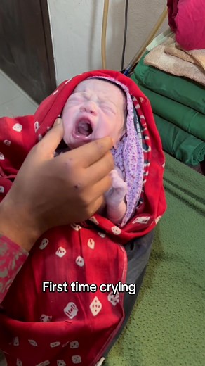 first time crying