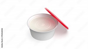 Margarine, butter or cream cheese in open plastic packaging