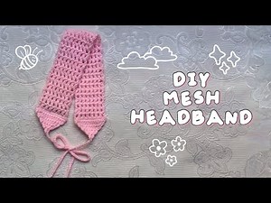 How to Crochet Mesh Headband 🩷| Crochet Net Headband | Crochet Mesh Hairband