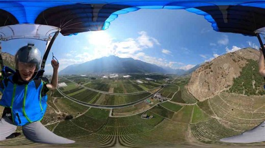 He flew a wingsuit over a town... with no room for error