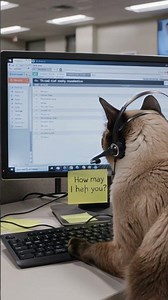 Call Center Cat Having a Complete Breakdown 🐱📞
