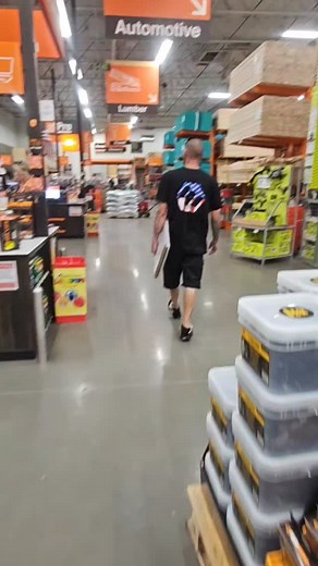 Do I need a workbench LED light? No. Do I need a socket set? Also no. Do I need to look and touch EVERYTHING in the store? Absofuckinglutely. Pretty sure this guy debated leaving me at the Lake Pleasant Home Depot. I woulda been ok with that had the Chicago Style Hot Dog lady been there. She was not. Also I drove there so theres that 🤘 | Angie Fragassi Wulf