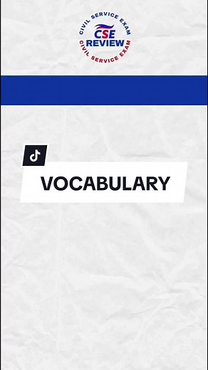 Civil Service Exam Reviewer 2024 | Vocabulary Techniques & Tips