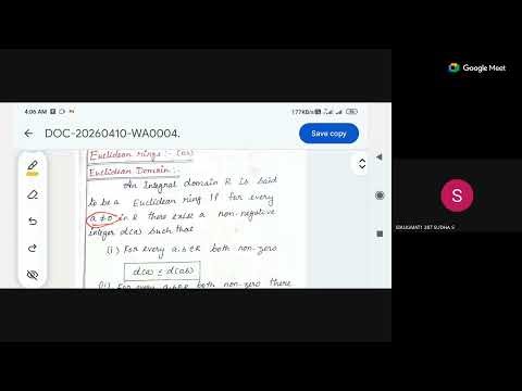 MODERN ALGEBRA -EUCLIDEAN RING & VECTOR SPACE-REVISION-UNIT 5 - UG TRB MATHS1-SIA