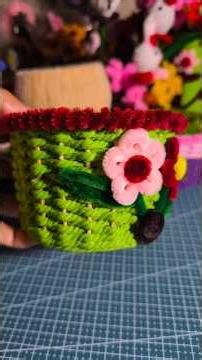 Cantik!! Pot bunga paduan kawat bulu dan tali makrame #diy #handmade #craft #flowers