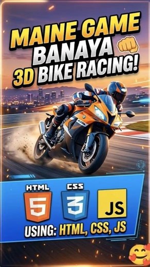 Maine Banaya 3D Bike Game Sirf HTML, CSS, JS se! 🤯🏍️ #shorts#mr_odl#css #html #js #viralshort#viral